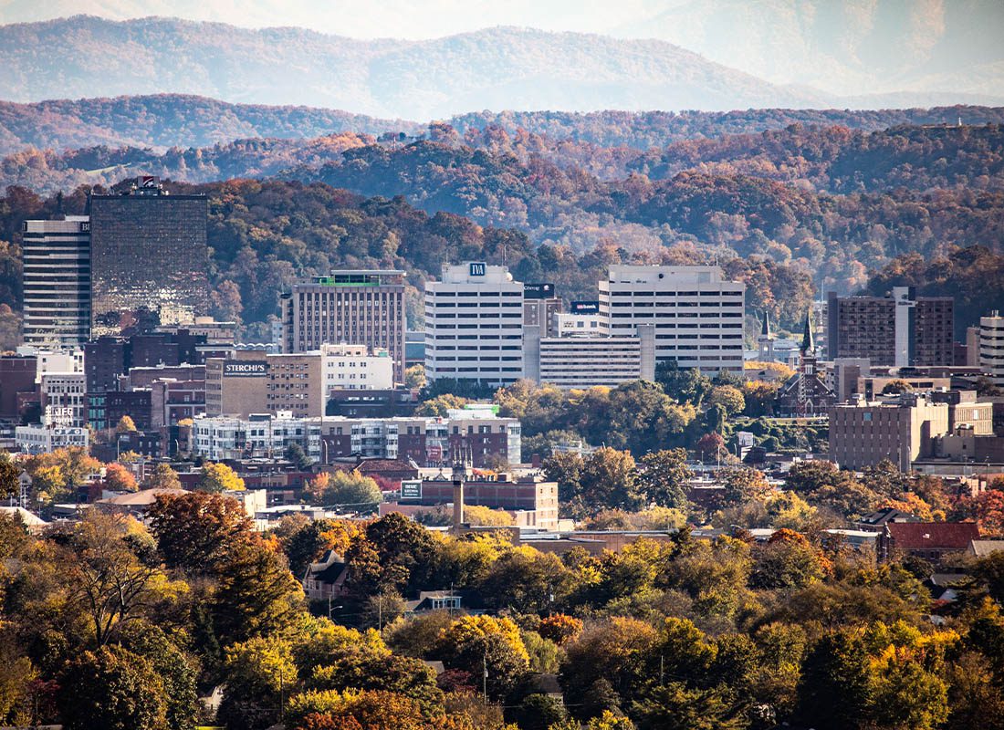 Contact - Great Smoky Mountains as Seen From Knoxville, Tennessee in the Morning